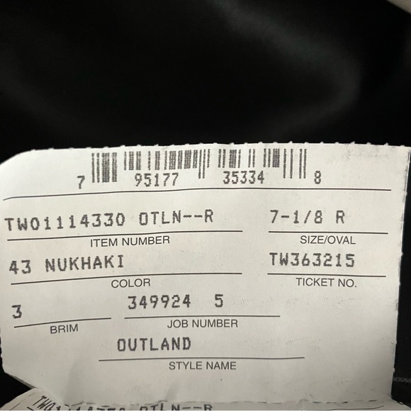 SOLD Stetson Stallion Outland Cowboy Hat Size 7 1/8 - Picture 9 of 9